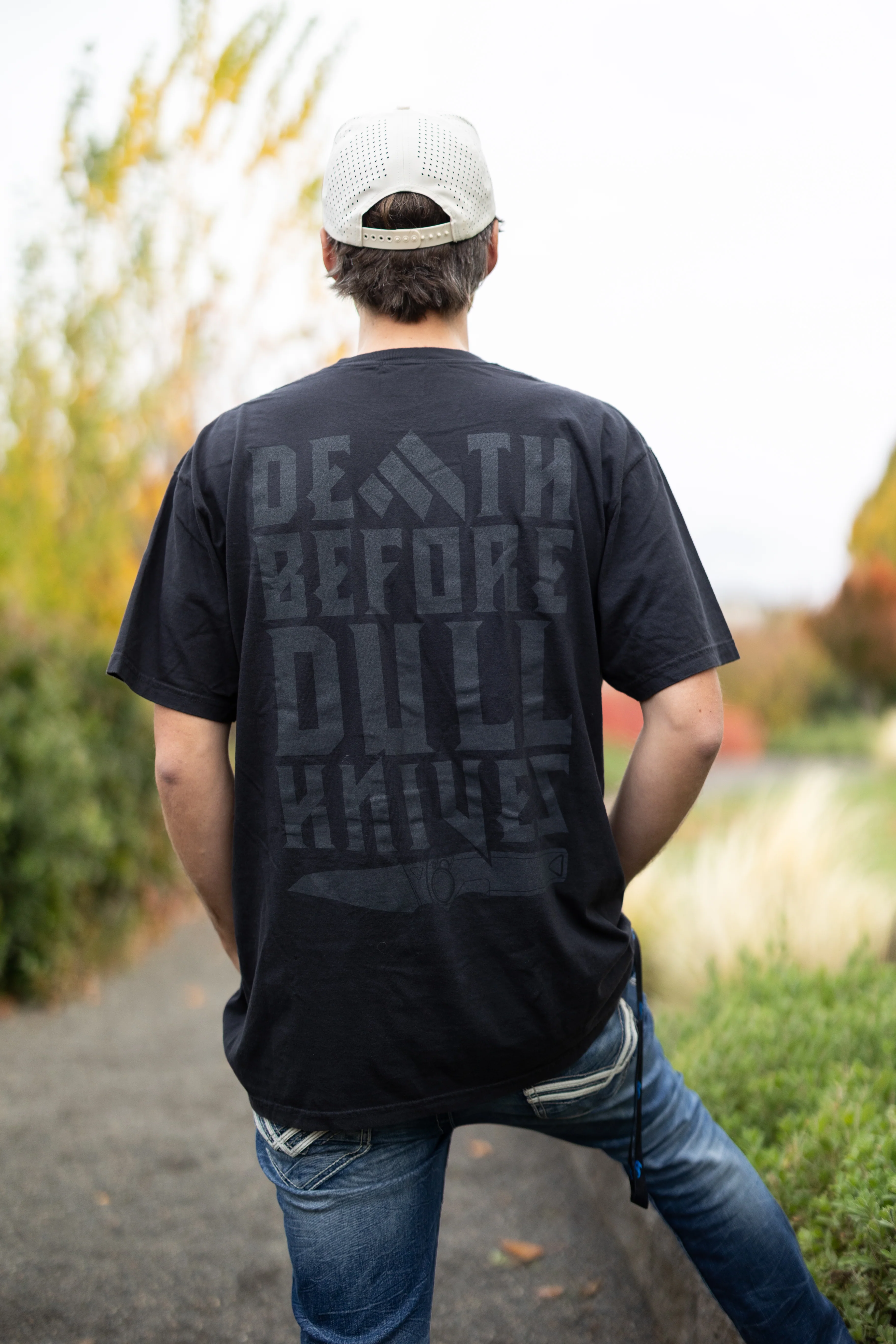 Death Before Dull Knives T-Shirt Blackout - Image 3