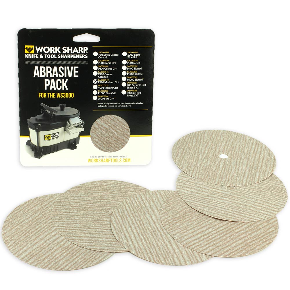 WS3000 P220 Abrasive Disc Bulk Pack
